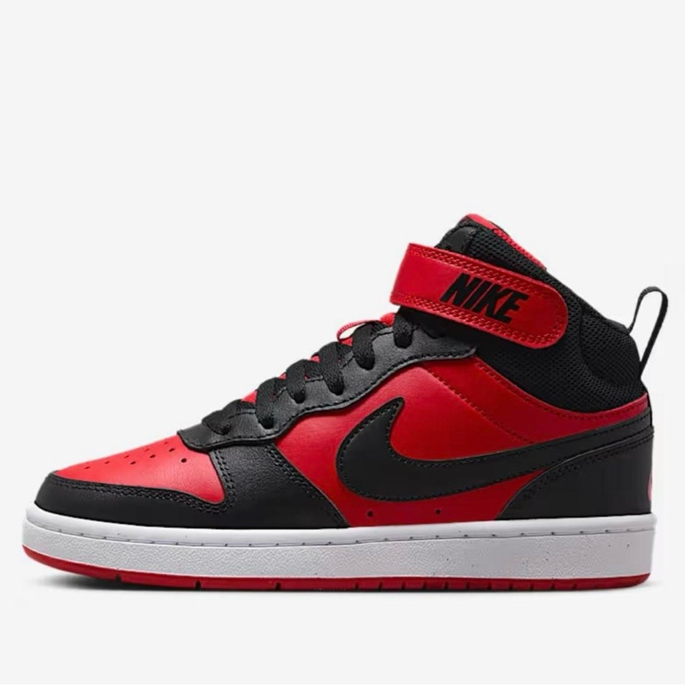 Nike Kids Black and Red High-Top Sneakers
